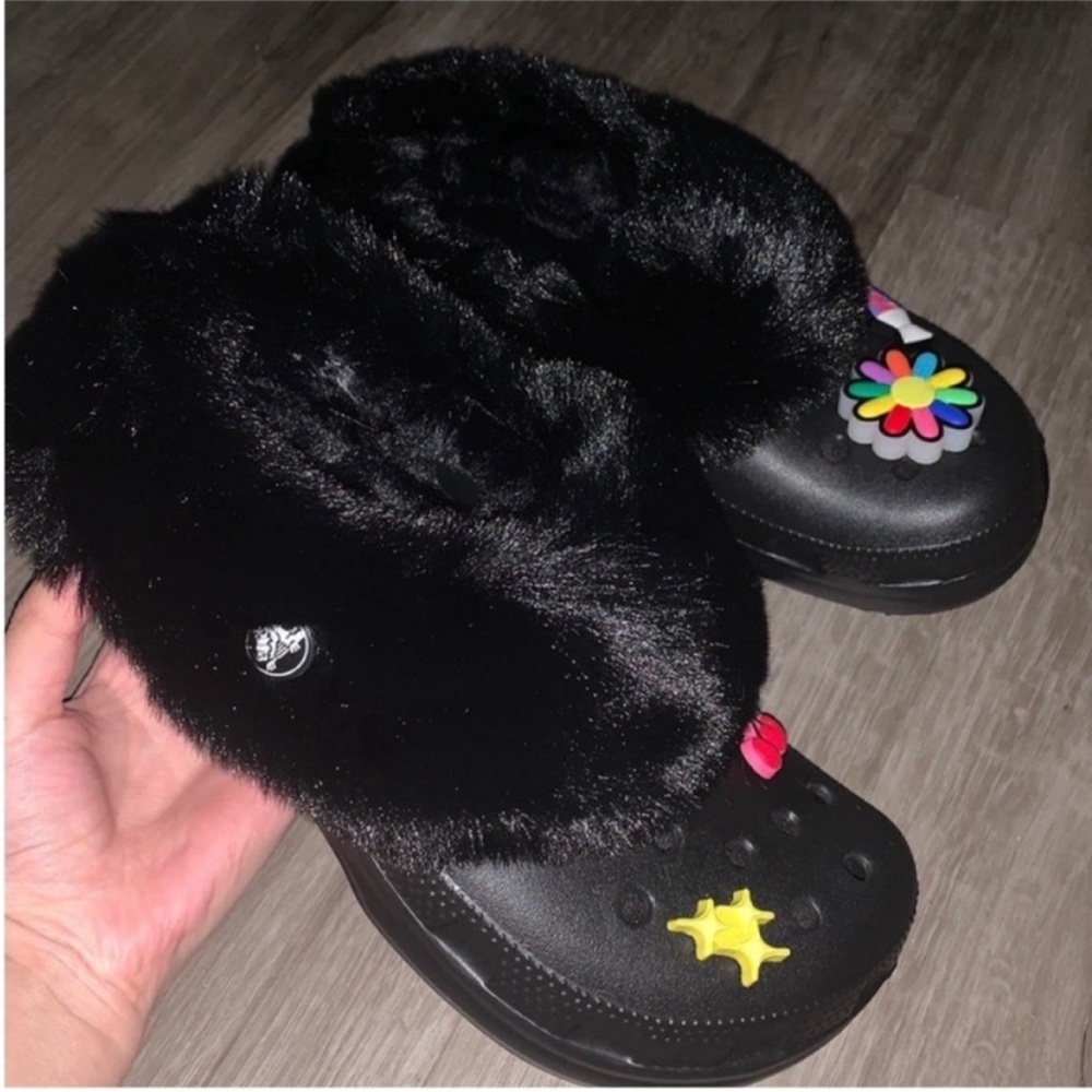 Crocs mammoth fur clogs